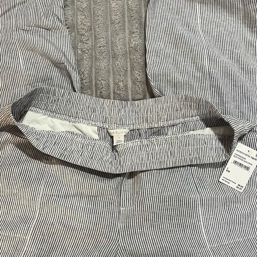 Casalan blue/white stripe pants.